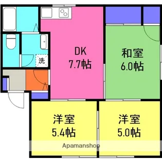 ヴィオラ旭【1階】の間取り