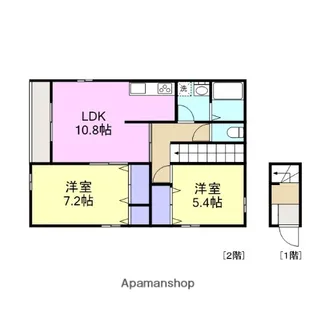 フォレスト阿品【2階】の間取り