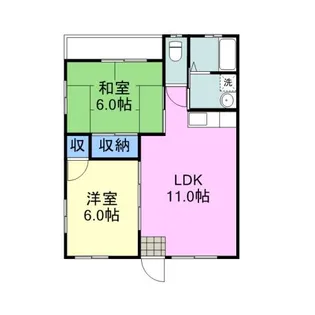 Kビレッジ南【103号室】の間取り