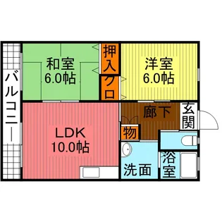 オークなかむら【2階】の間取り