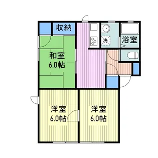 グリーンテラスK1番館【101号室】の間取り
