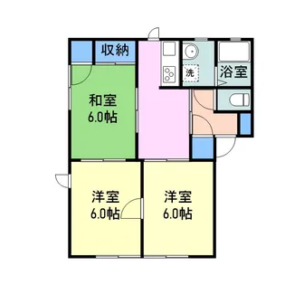 グリーンテラスK1番館【102号室】の間取り