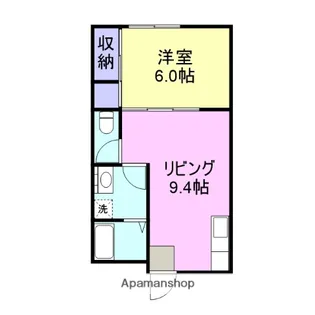 コーポS【105号室】の間取り