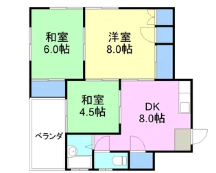 フロンティア麻里布【3階】の間取り