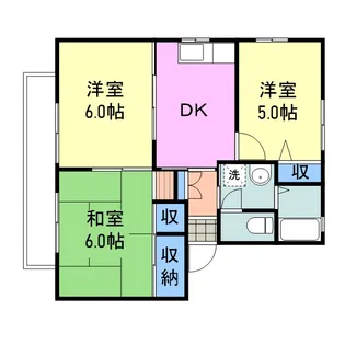 アングル樫の木【201号室】の間取り