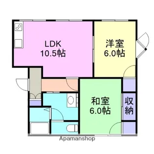 山口県岩国市門前町1丁目【アパート】の間取り
