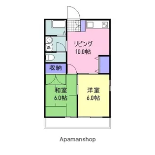 ナヴィール川口【101号室】の間取り