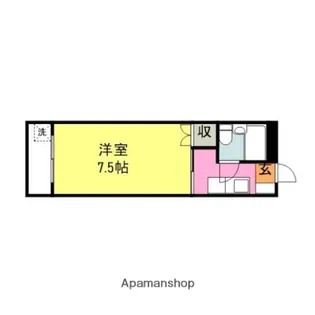 1Kの間取り画像