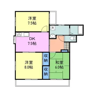 コーポラスしらき【1階】の間取り