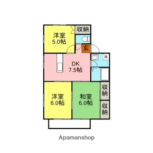 アヴェニールM A棟【1階】の間取り