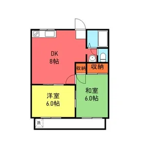 サカエマンション【1階】の間取り