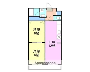 サンピアやまて【4階】の間取り