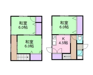 松原連棟式貸家【1階】の間取り