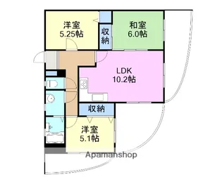 ジャクソンタワー【702号室】の間取り