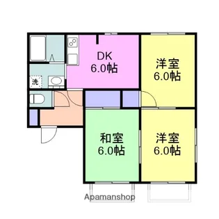 シャンティ橋本B棟【2階】の間取り