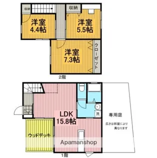 MARES FIELD HOUSE【a号室】の間取り