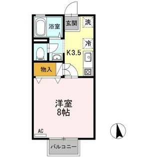 WEST千日【2階】の間取り