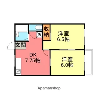 コーポ沖井【201号室】の間取り