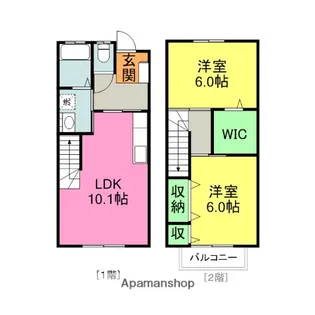 カーサKIYA【1階】の間取り