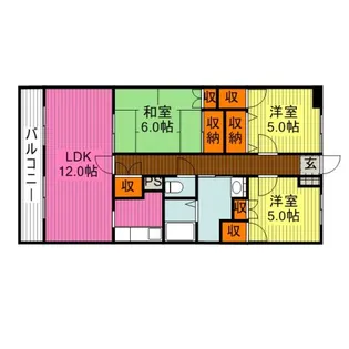 KENKOハイツ【302号室】の間取り