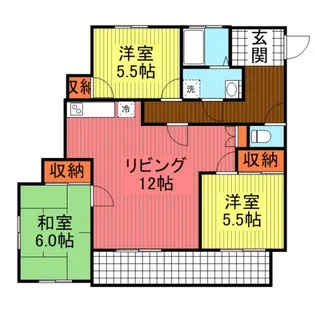 KENKOハイツ【106号室】の間取り