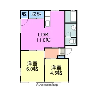 フレグランス高木【1階】の間取り