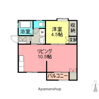 バルミーハイツ【101号室】の間取り