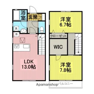 LINDEN LEA HOUSE【107号室】の間取り