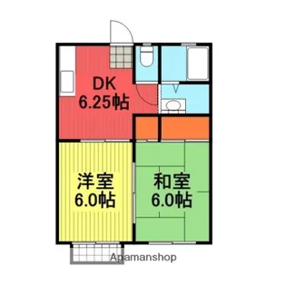 ベルヴィ五反田【2階】の間取り