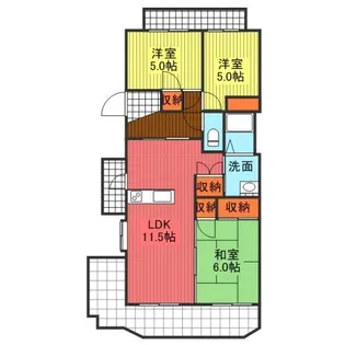 サウスコートA棟【1階】の間取り