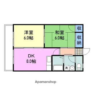 ウエストマンションシオイ【1階】の間取り