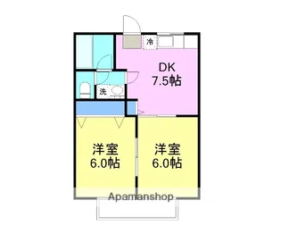 ドリーム門前【102号室】の間取り