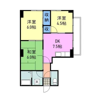 ヴィリジアンタワー【5階】の間取り