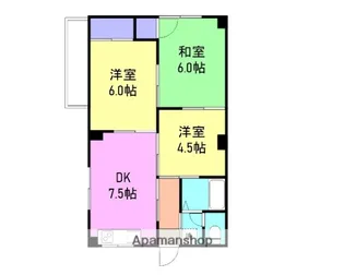 ヴィリジアンタワー【5階】の間取り