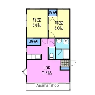 グランデージ今津【3階】の間取り