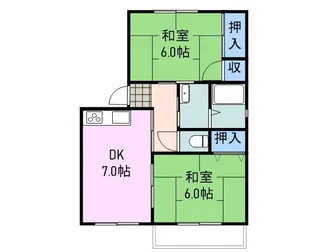 ユウハイツOZ【202号室】の間取り