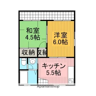 たなか荘【2階】の間取り