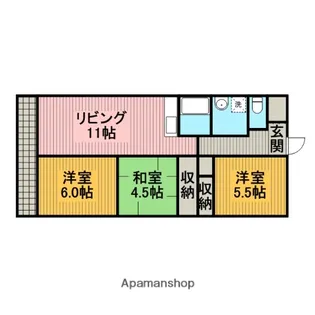 白本マンション【1階】の間取り