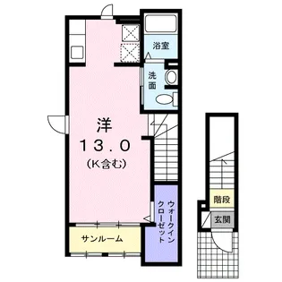 コンフォールB【2階】の間取り