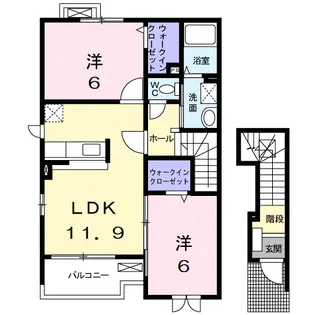 PRATCRIA小鯖D【2階】の間取り