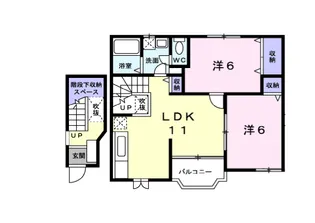 ヴィラ・ステイサイドA【2階】の間取り