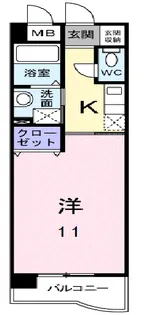 ヴィラ グレイス Ⅱ【4階】の間取り