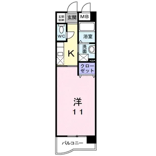 ヴィラ グレイス Ⅱ【4階】の間取り