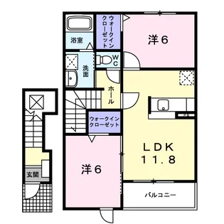 アルカ デ ヌエースD【2階】の間取り