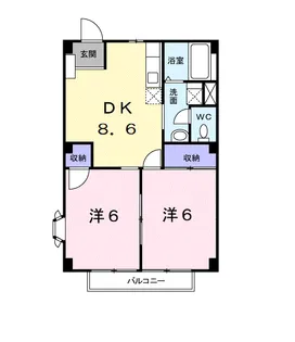 アメニティハイツB【2階】の間取り