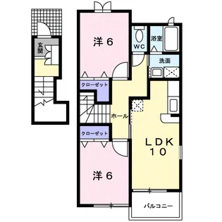 ヴィア・ラッテア河久保【2階】の間取り