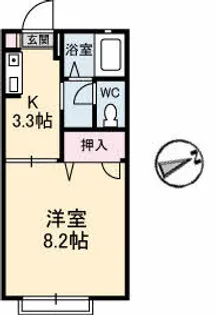 メゾンリベルテ【1階】の間取り