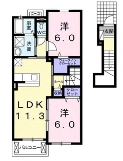 LA LUCE Ⅰ【2階】の間取り