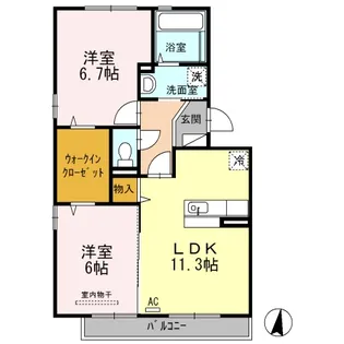 ローゼン・リッター【2階】の間取り