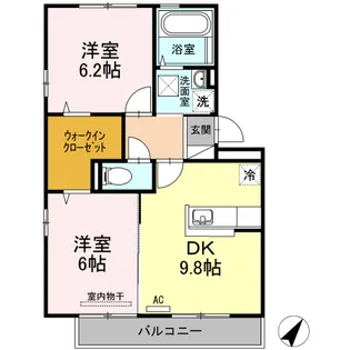 ランド アクシス高井【2階】の間取り